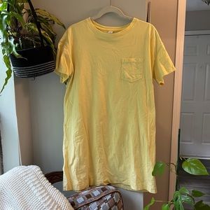 Yellow Old Navy T-shirt Dress Size L